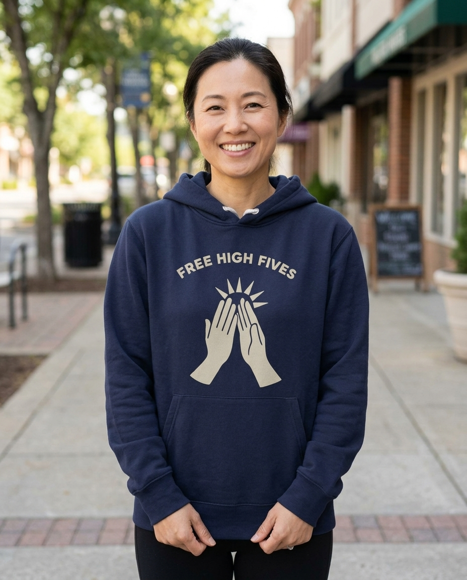 Free High Fives Adult Hoodie - Dark Colors