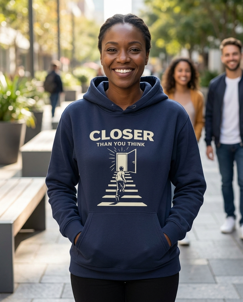 Closer Than You Think Adult Hoodie - Dark Colors