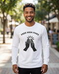 Free High Fives Adult Long Sleeve Tee - Light Colors