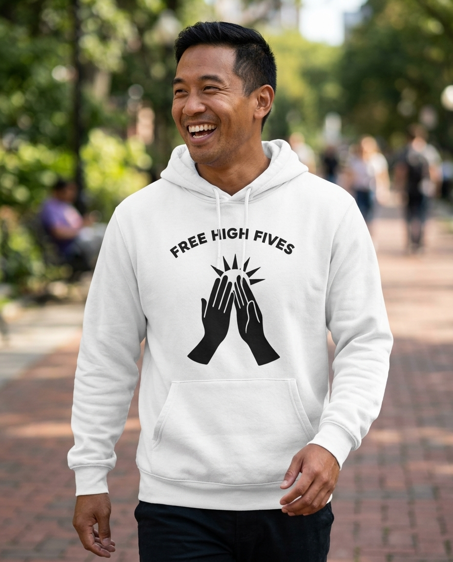 Free High Fives Adult Hoodie - Light Colors