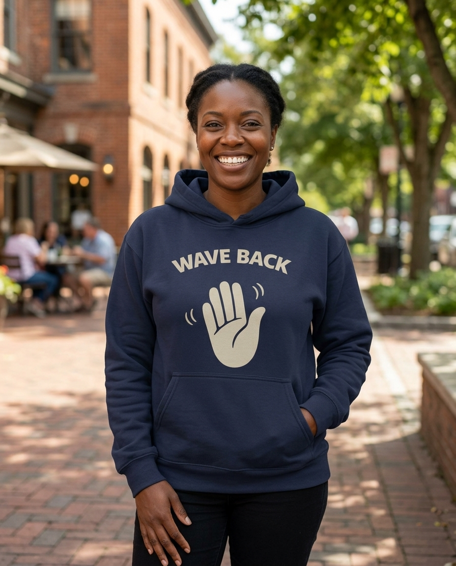 Wave Back Adult Hoodie - Dark Colors