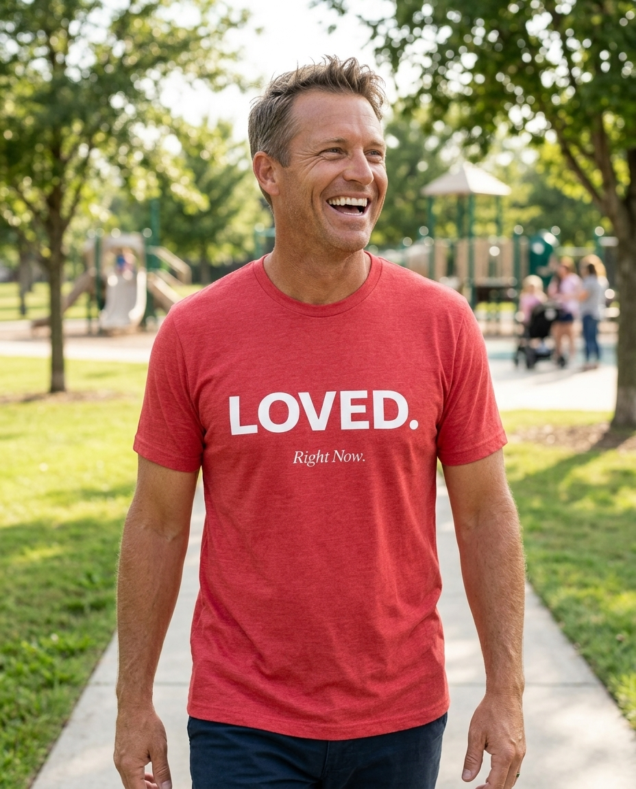 Loved. Right Now. Adult Tee - Bright Colors