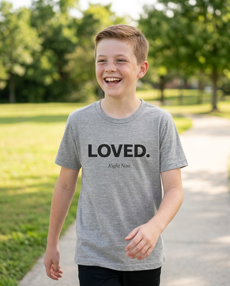 Loved. Right Now. Youth Tee - Light Colors