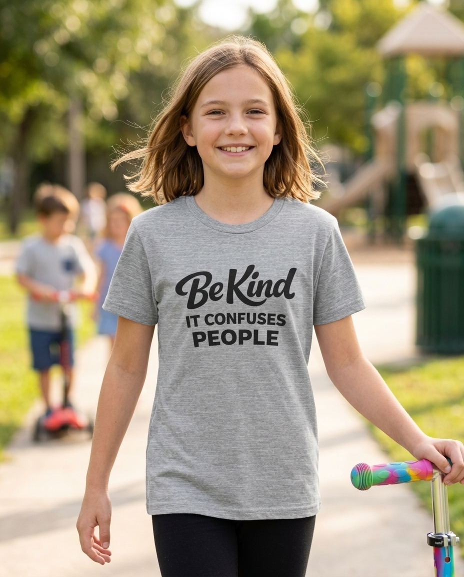 Be Kind It Confuses People Youth Tee - Light Colors