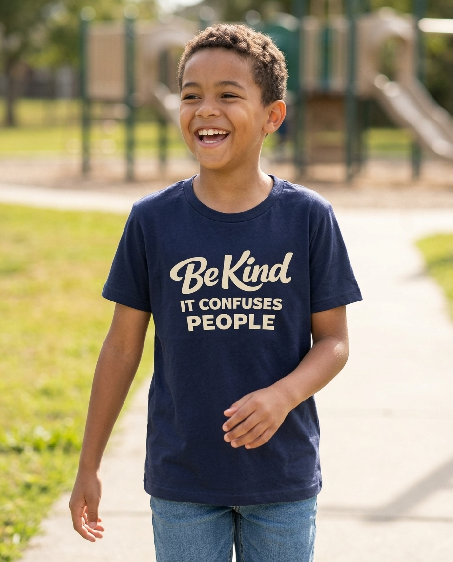Be Kind It Confuses People Youth Tee - Dark Colors