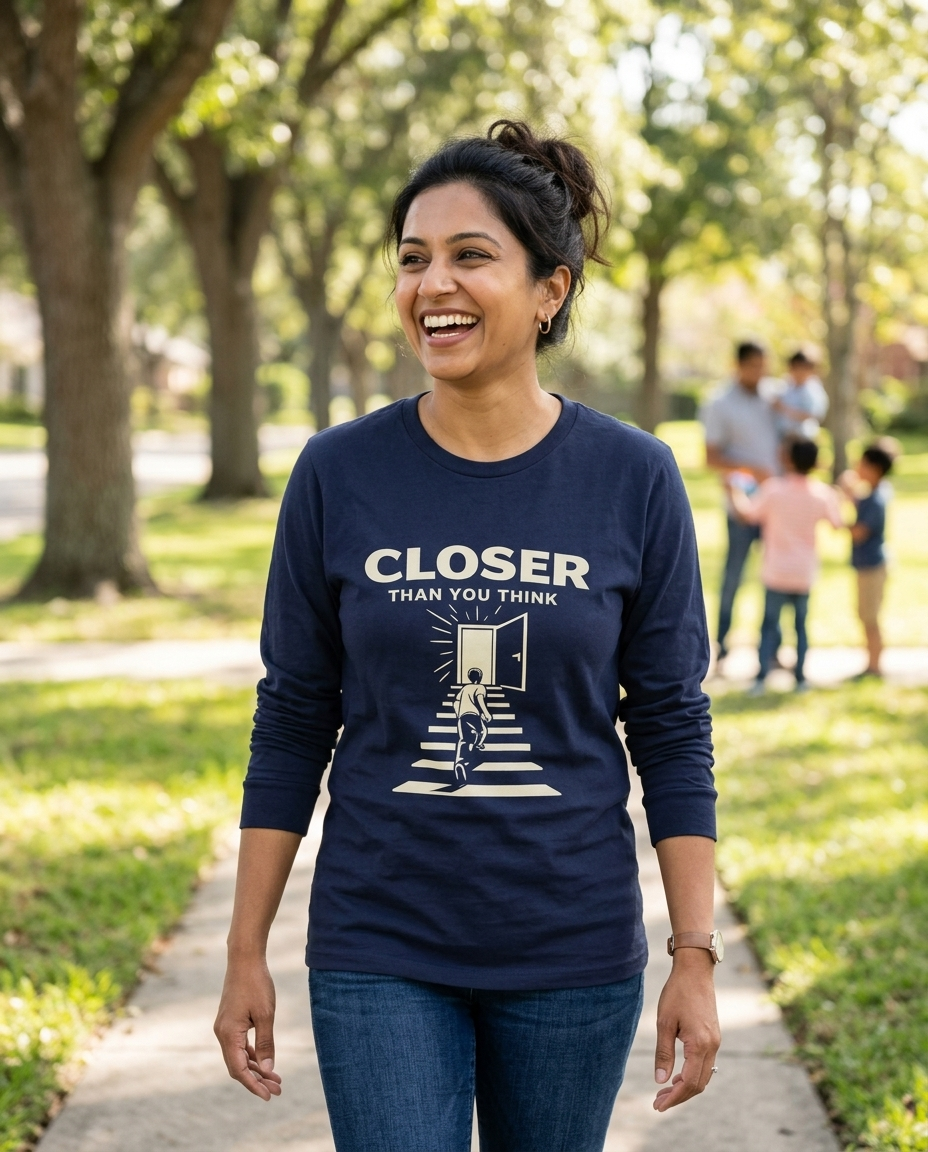 Closer Than You Think Adult Long Sleeve Tee - Dark Colors