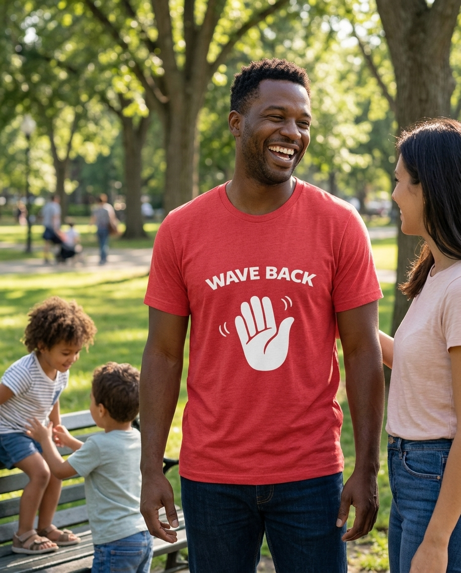 Wave Back Adult Tee - Bright Colors