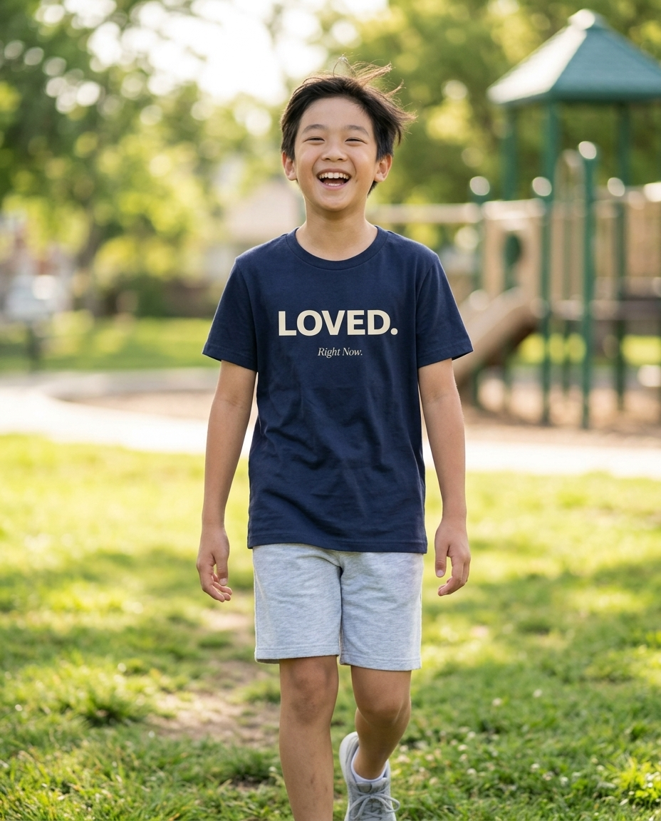 Loved. Right Now. Youth Tee - Dark Colors