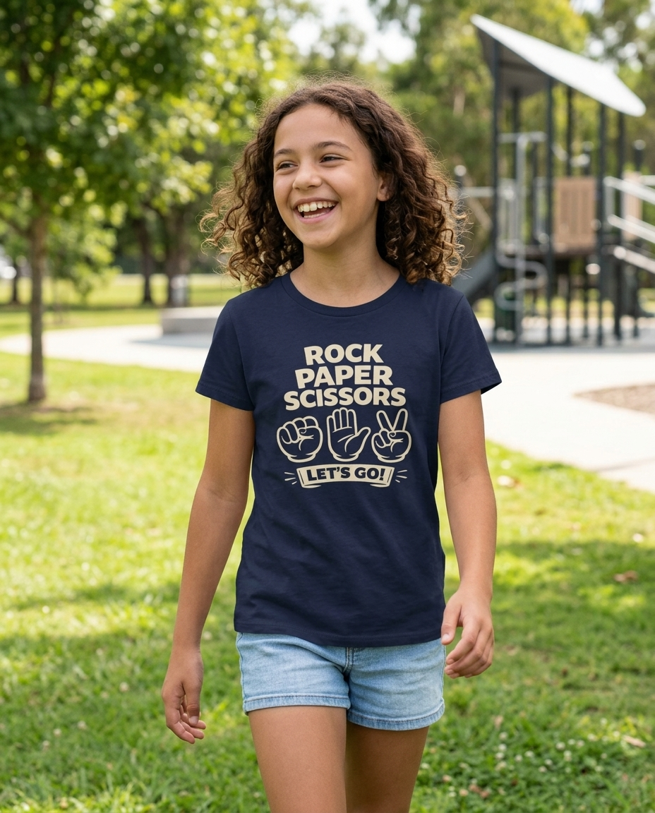 Rock Paper Scissors Youth Tee - Dark Colors