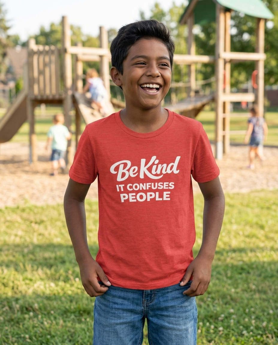 Be Kind It Confuses People Youth Tee - Bright Colors