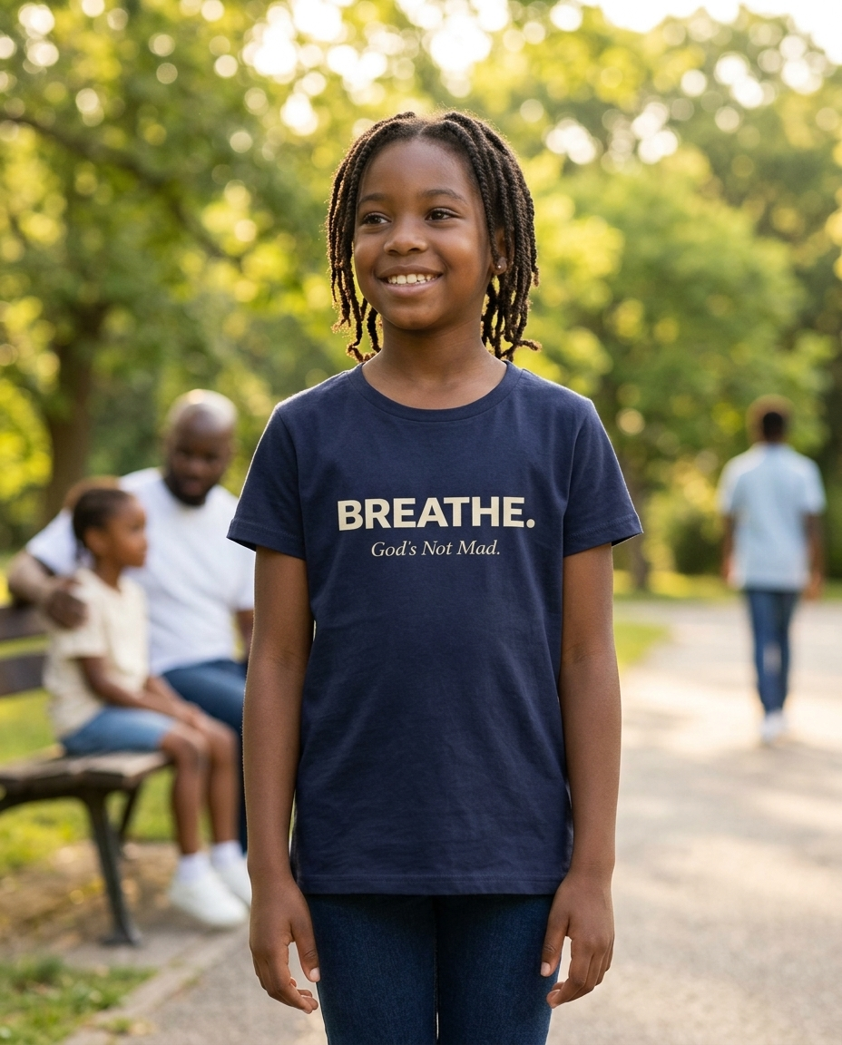 Breathe. God’s Not Mad. Youth Tee - Dark Colors