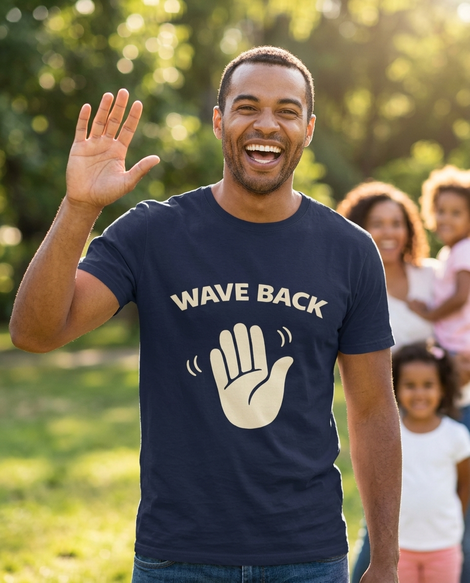 Wave Back Adult Tee - Dark Colors